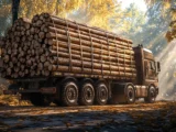 semi remorque de bois