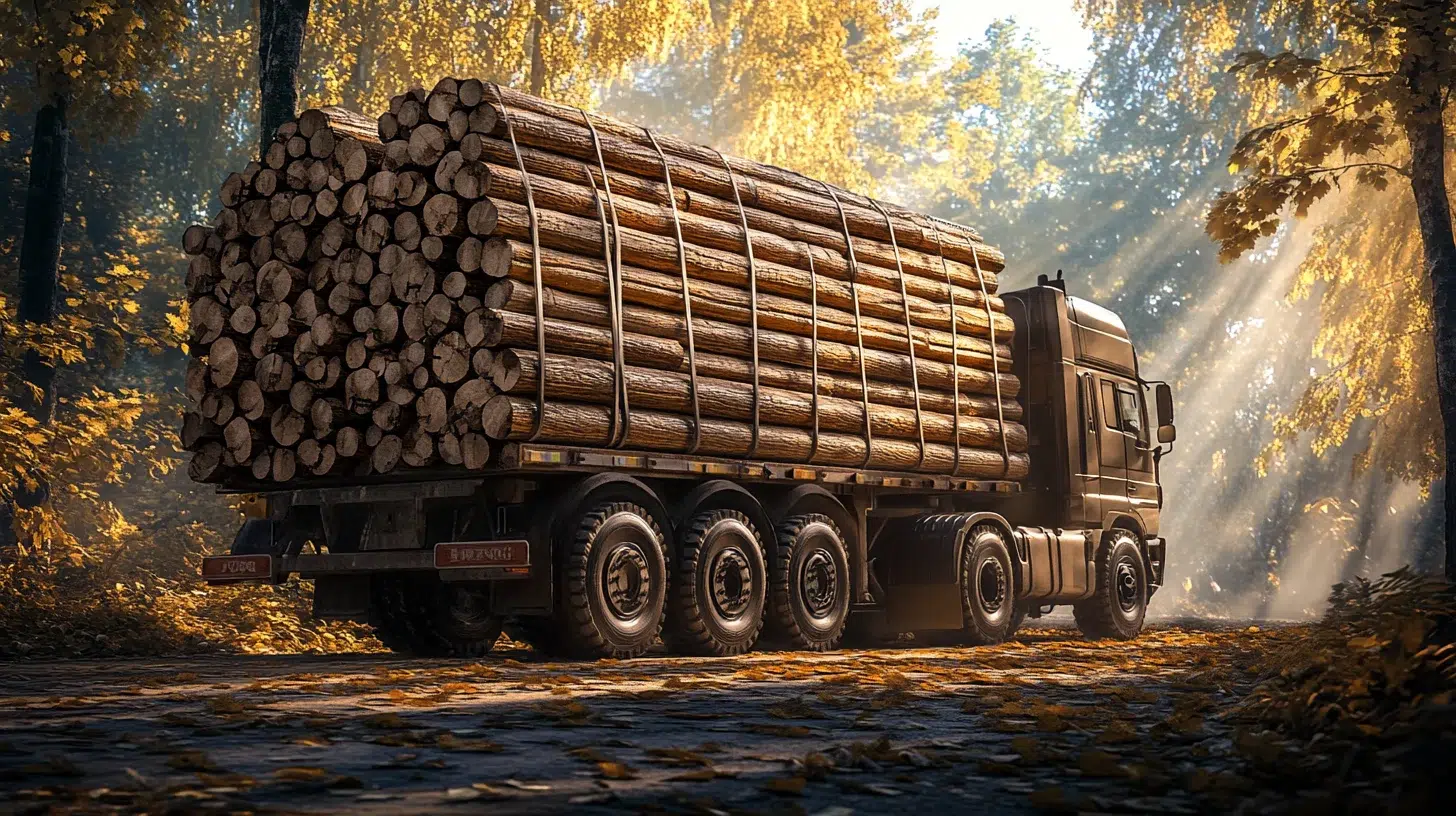 semi remorque de bois