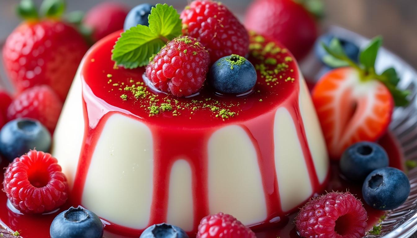 découvrez notre recette simple et délicieuse de panna cotta au thé matcha. un dessert crémeux et raffiné qui allie la douceur de la panna cotta à l'arôme unique du thé matcha. parfait pour épater vos convives ou pour un moment de plaisir gourmand.