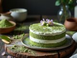 Savourez l’originalité d’un gâteau au yaourt et thé matcha fait maison