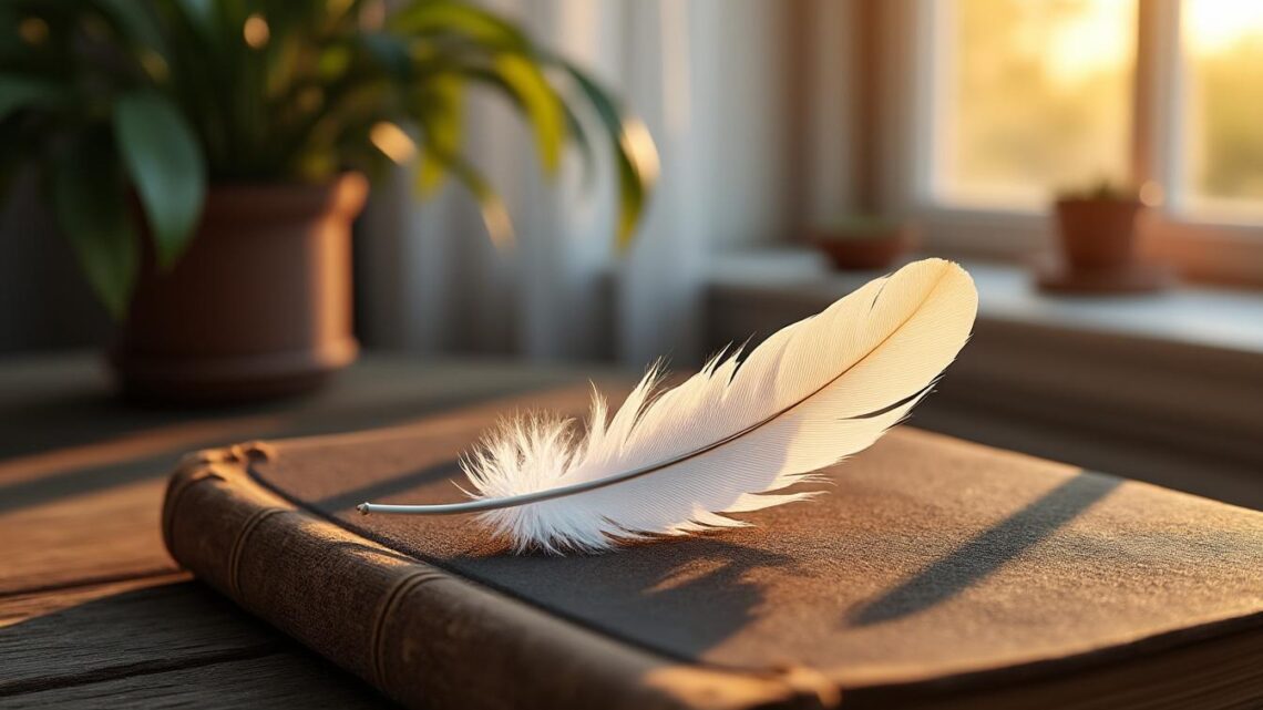 Que faire après avoir réussi à trouver une plume blanche dans sa maison ?