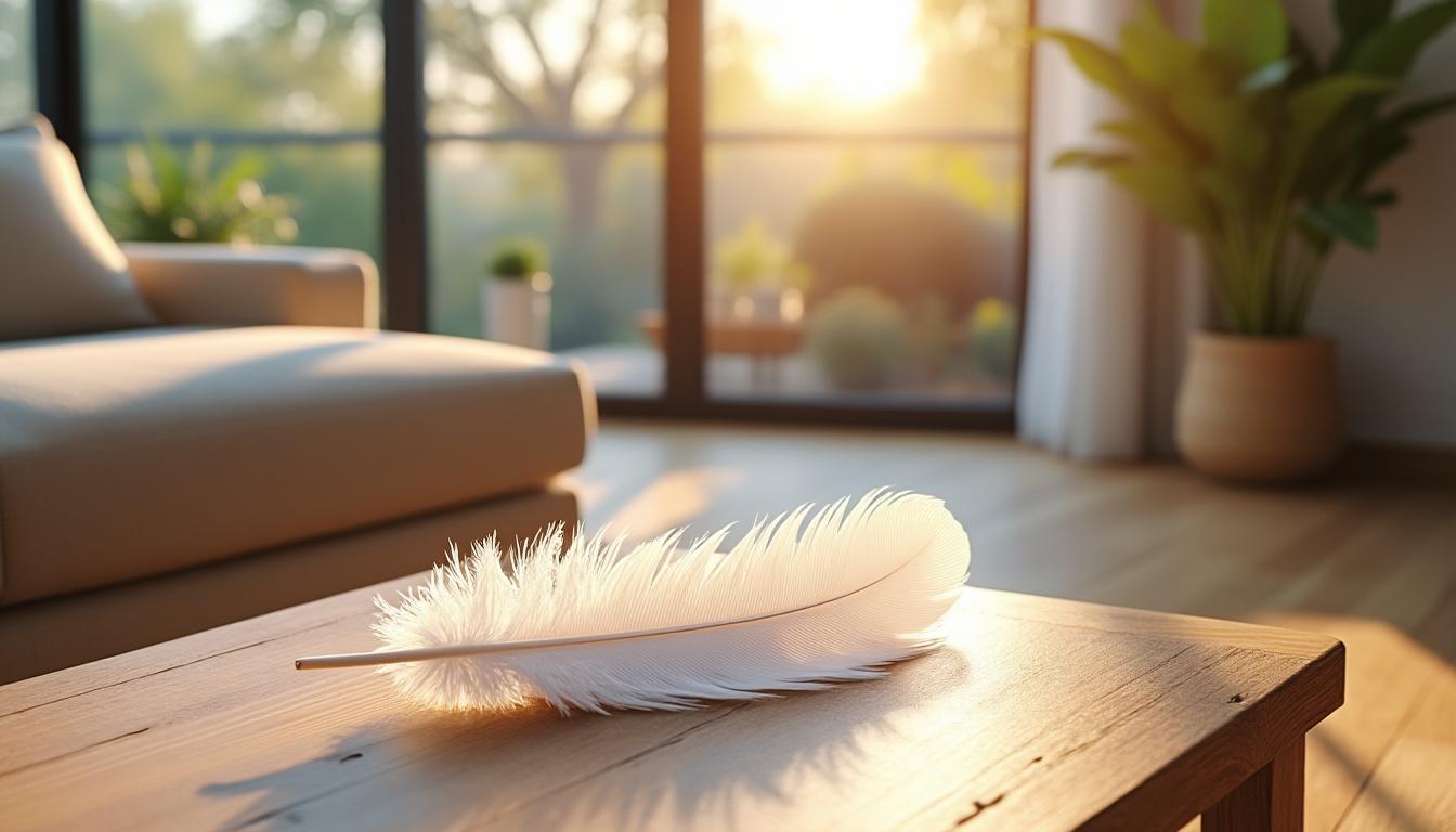 découvrez les significations et les actions à entreprendre après avoir trouvé une plume blanche dans votre maison, symbole de paix et de protection.