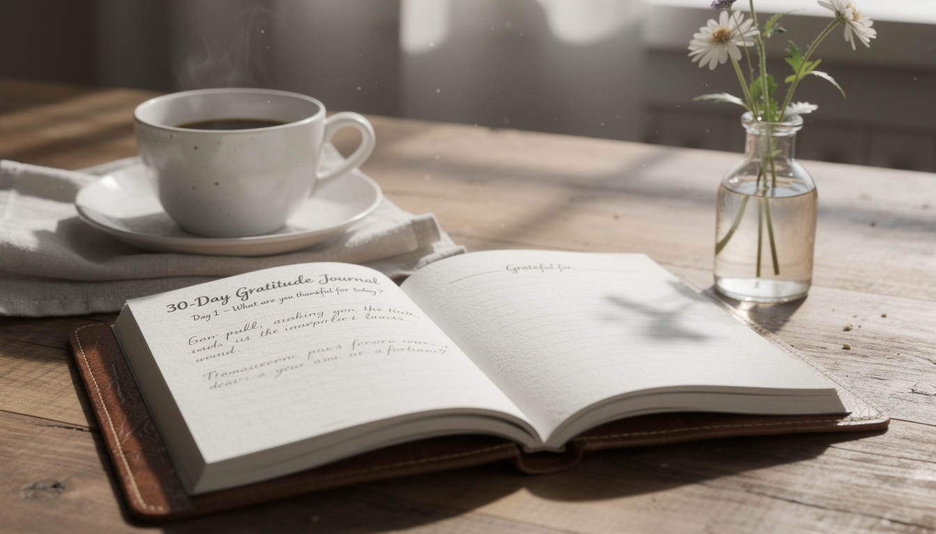 découvrez un carnet de gratitude conçu pour transformer votre mentalité en seulement 30 jours. adoptez une pensée positive et cultivez le bien-être au quotidien grâce à des exercices simples et inspirants.