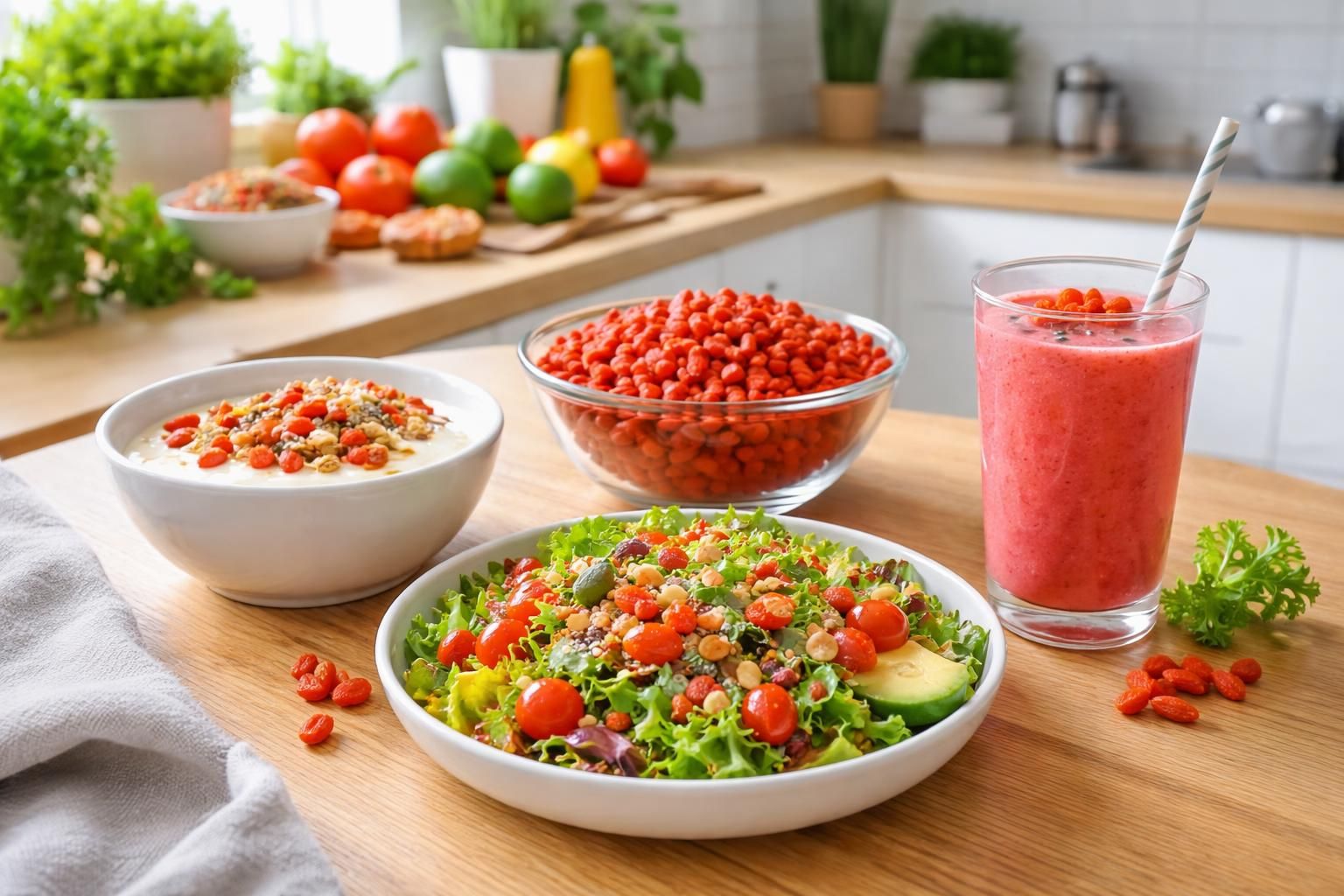 découvrez comment incorporer facilement les calories des baies de goji dans vos repas quotidiens pour une alimentation équilibrée et saine.