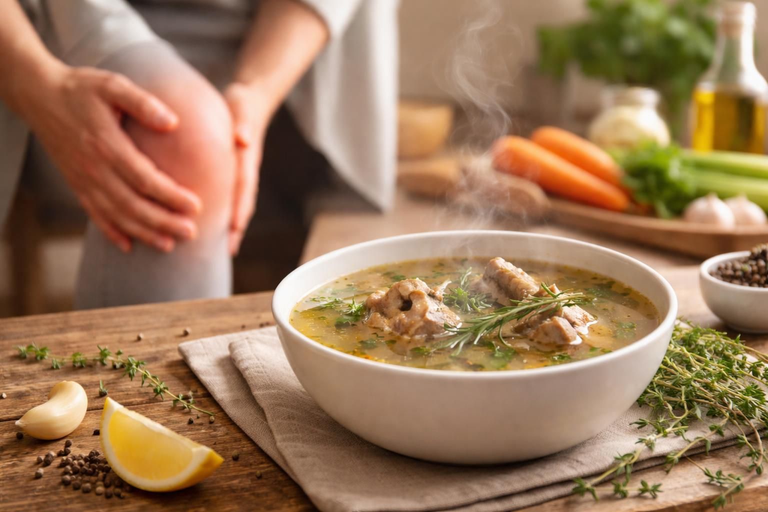 découvrez les incroyables bienfaits du bouillon d'os pour renforcer et soulager vos articulations naturellement.